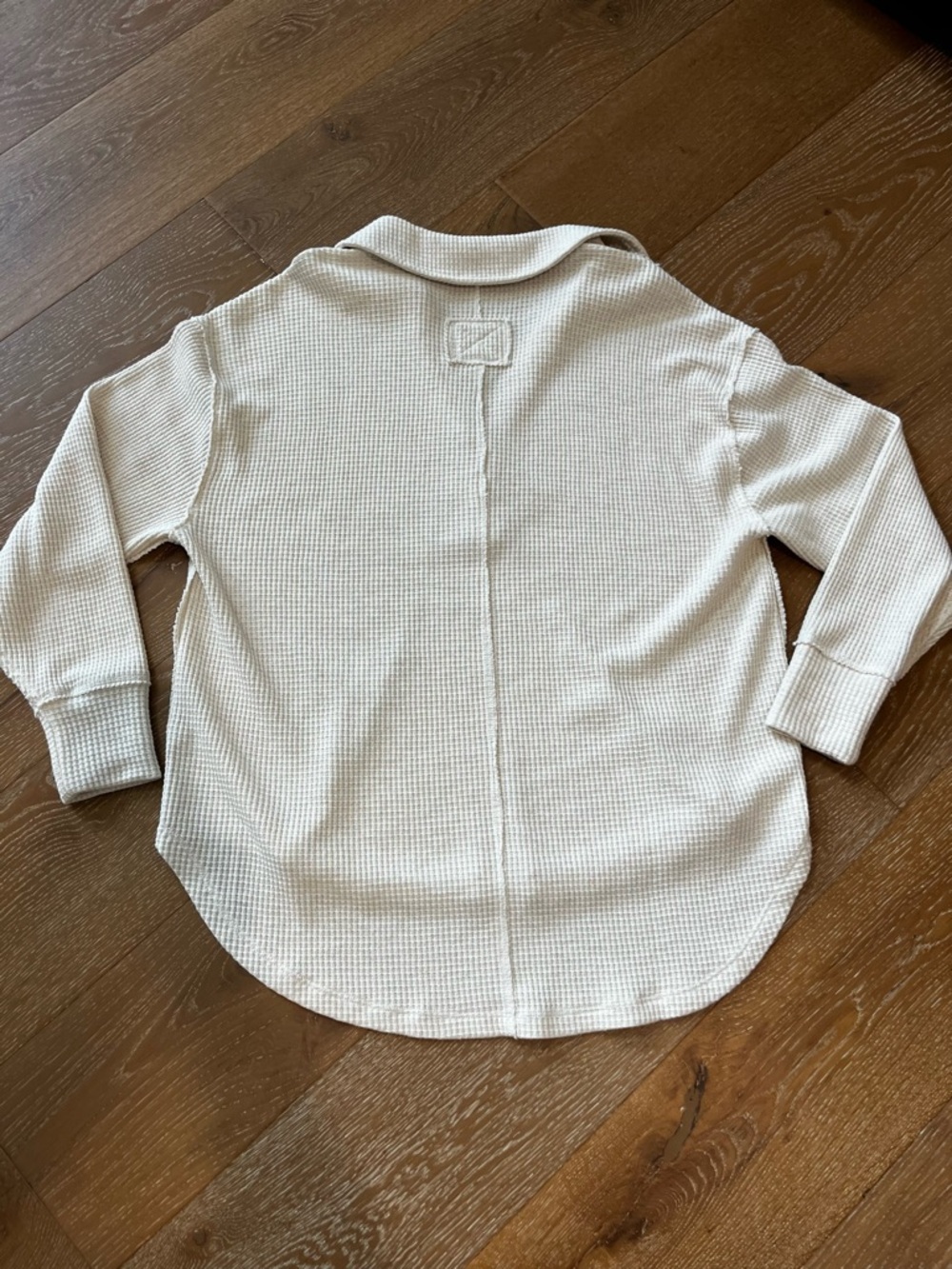aerie NWOT Cream Waffle Knit Long Sleeve Top - Picture 3 of 10